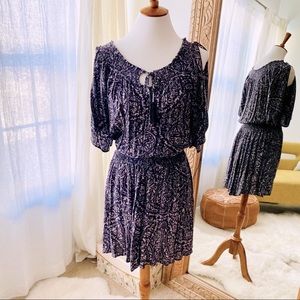 American Eagle Outfitters Purple Cold Shoulder Dress